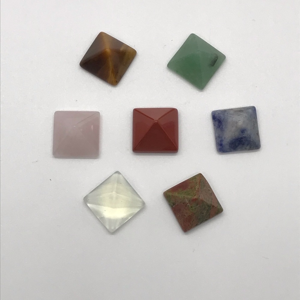 7-Pc Natural Crystal Quartz Healing Stone Set NWOT - Picture 5 of 7